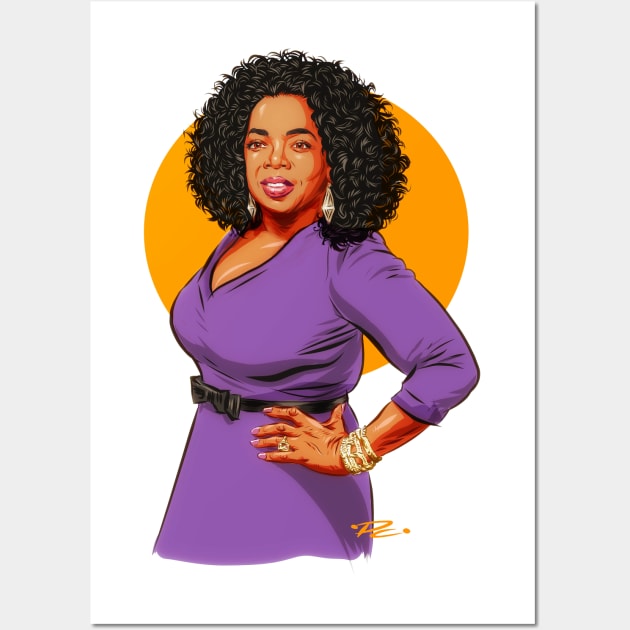 Oprah Winfrey - An illustration by Paul Cemmick Wall Art by PLAYDIGITAL2020